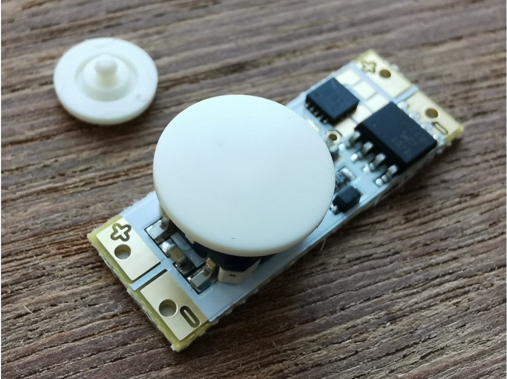 Stmívač pro LED pásky 12/24V do ALU profilu, tlačítkový, sada s 2 hmatníky