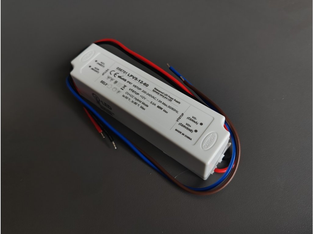 Napájecí zdroj 12V 60W IP67  LPV5-12-60