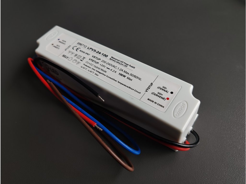 Napájecí zdroj 24V 100W IP67  LPV5-24-100
