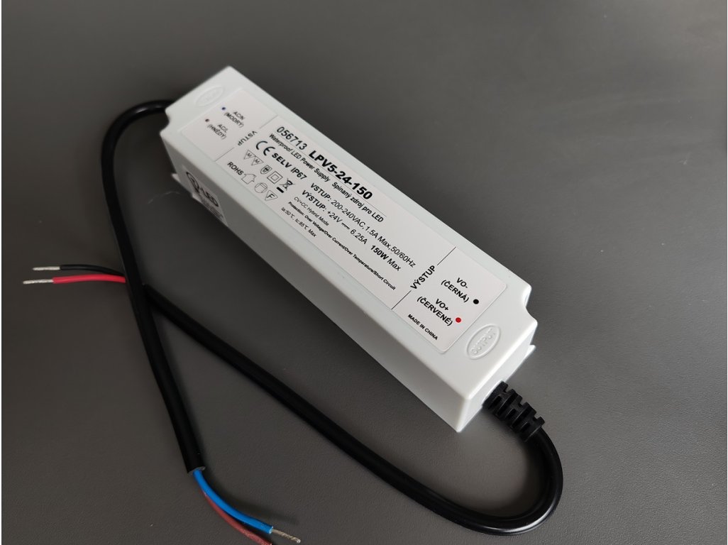Napájecí zdroj 24V 150W IP67  LPV5-24-150