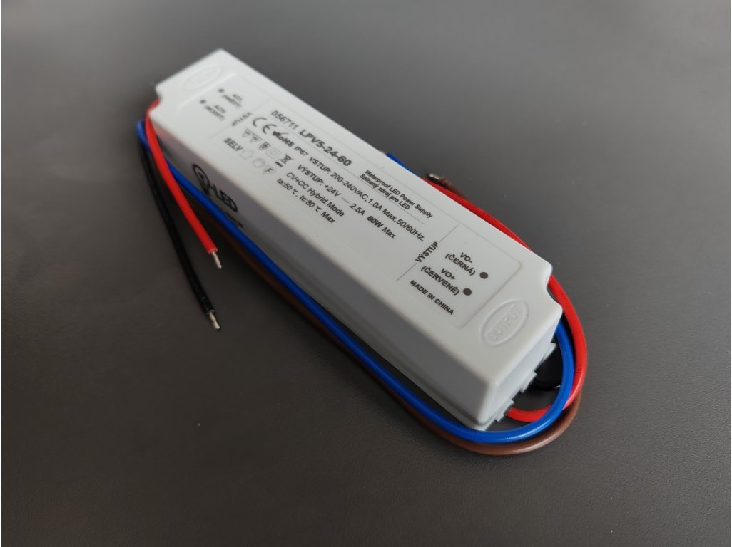 Napájecí zdroj 24V 60W IP67  LPV5-24-60